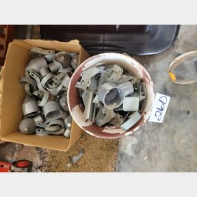 Chian link fence parts and wood hanger brackets