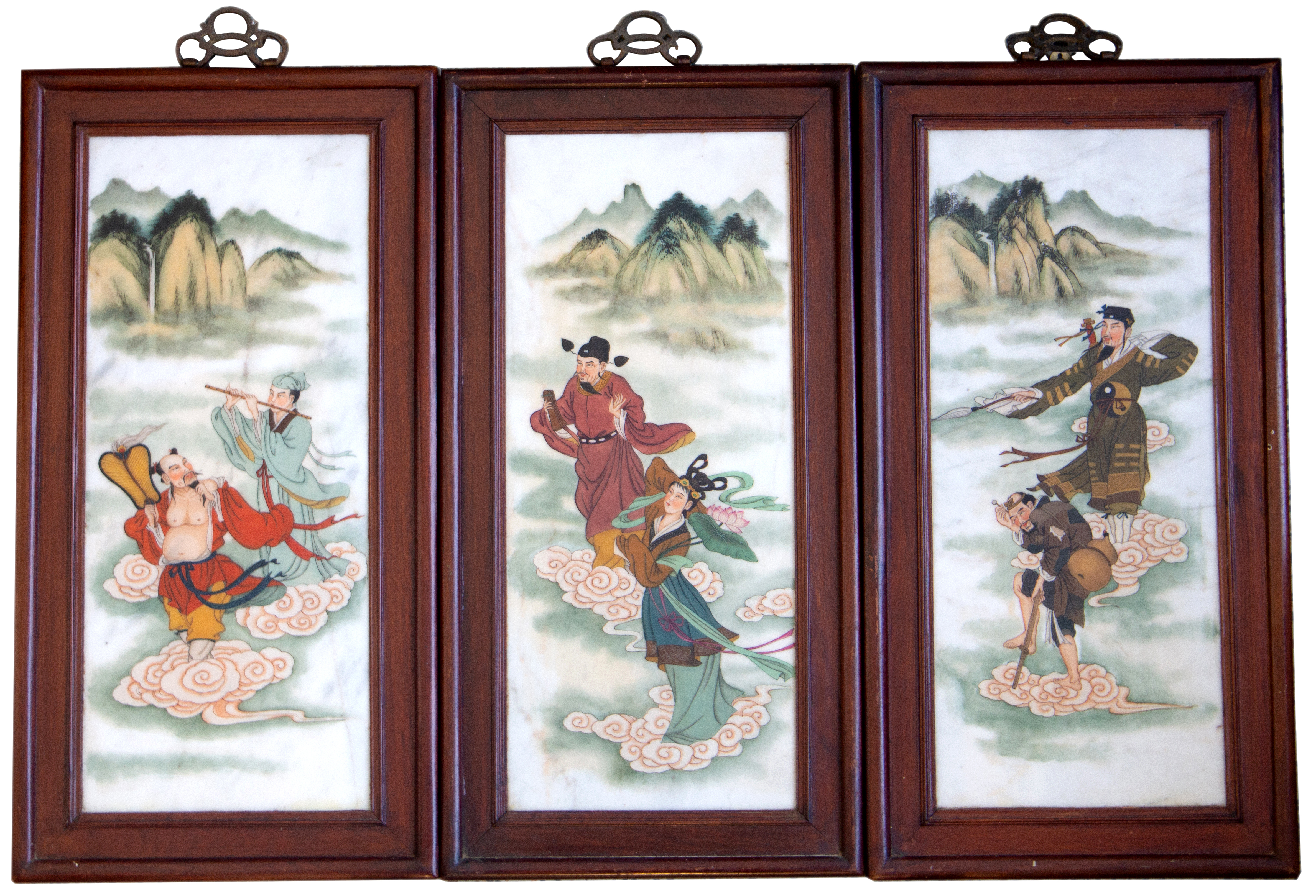 293 · China, Empire, Qing Dynasty, Marble Wall Plaques, c.1900, VGC