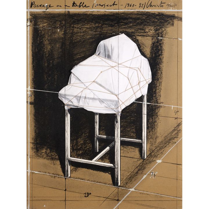 Christo and Jeanne-Claude 'Package on a Table (Project 1961 - ’88)'