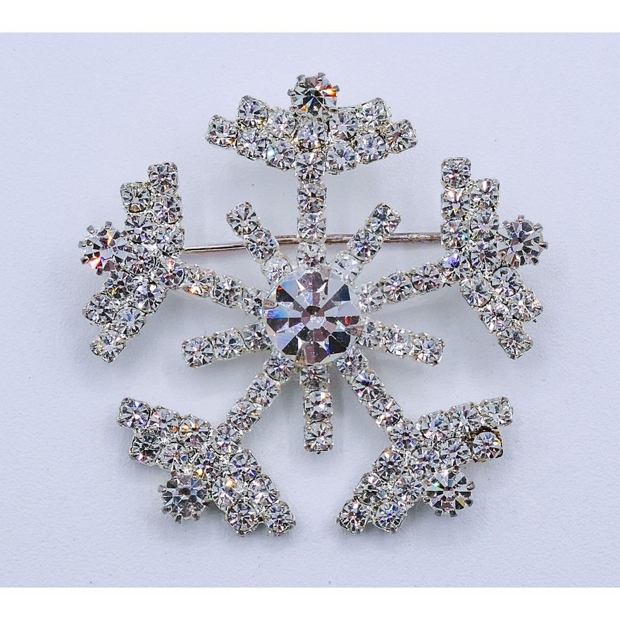 Vintage Eisenberg Ice Rhinestone Brooch in Box