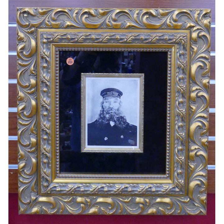 Vincent Van Gogh 'Le Facteur Roulin' Engraving on Wove Paper w/ COA in Ornate Gallery Frame- 21x19''