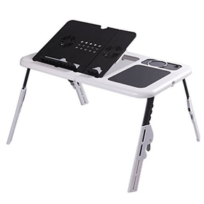 E-Table Portable Laptop Stand w/ 2-USB Cooling Fans|