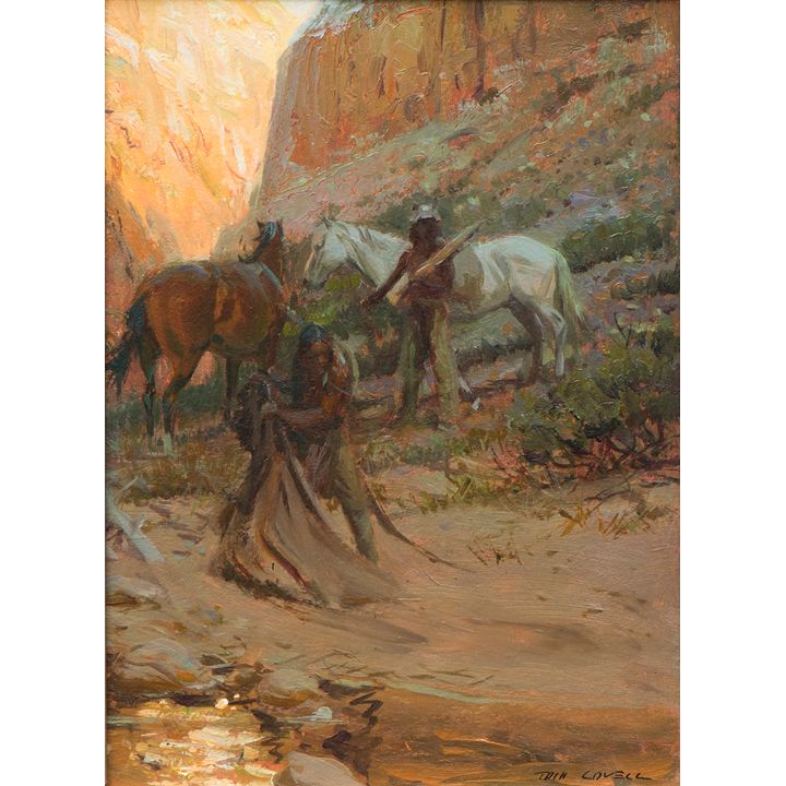 The Wolf Men (Study) by Tom Lovell (1909-1997)