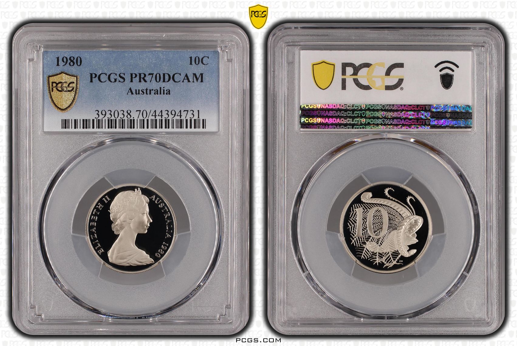 1980 Australia Ten Cent, 10c PCGS - PR70DCAM POP 29/0 -731