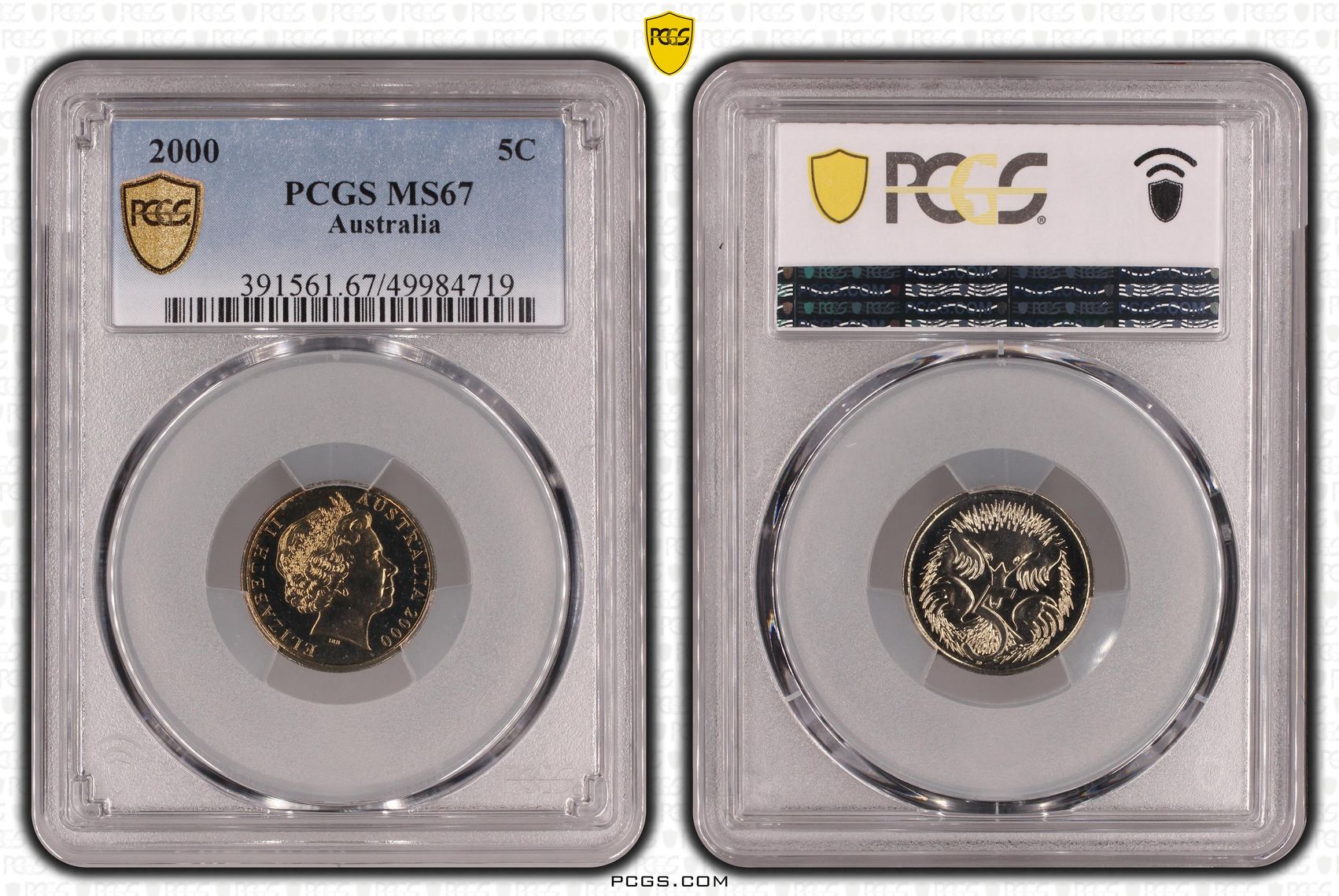 Five Cent, 2000, PCGS MS67