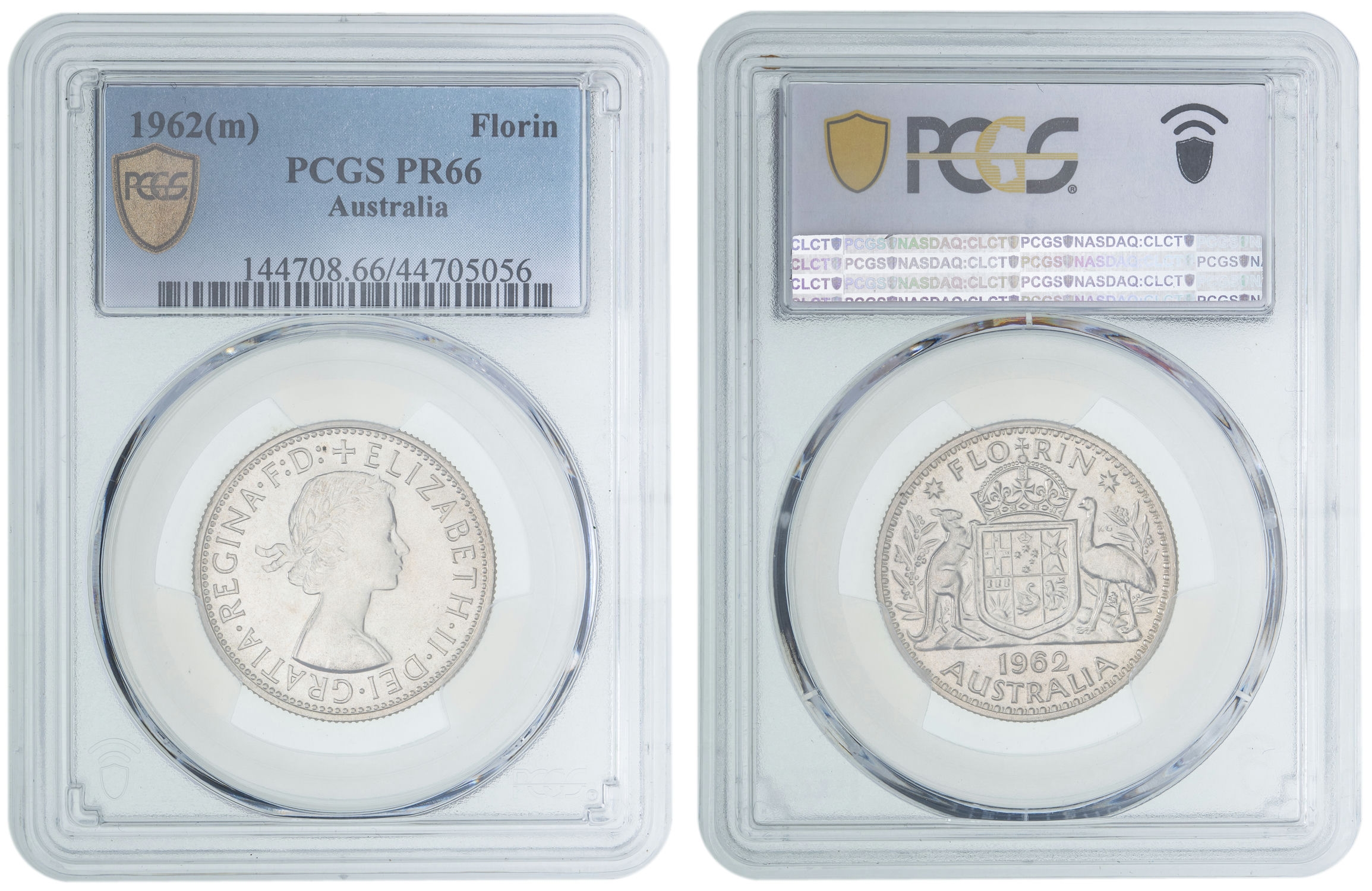 Elizabeth II, Florin, 1962, PCGS PR66