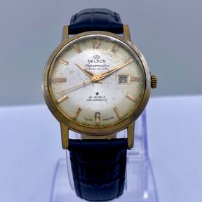 COLLECTORS NELSON SUPERMASTER SWISS VINTAGE DRESS WATCH - 34MM - MANUAL WIND - 50691/187