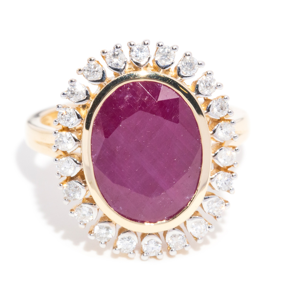 115 · 7.37 Carat Ruby & Diamond 14ct Gold Ring