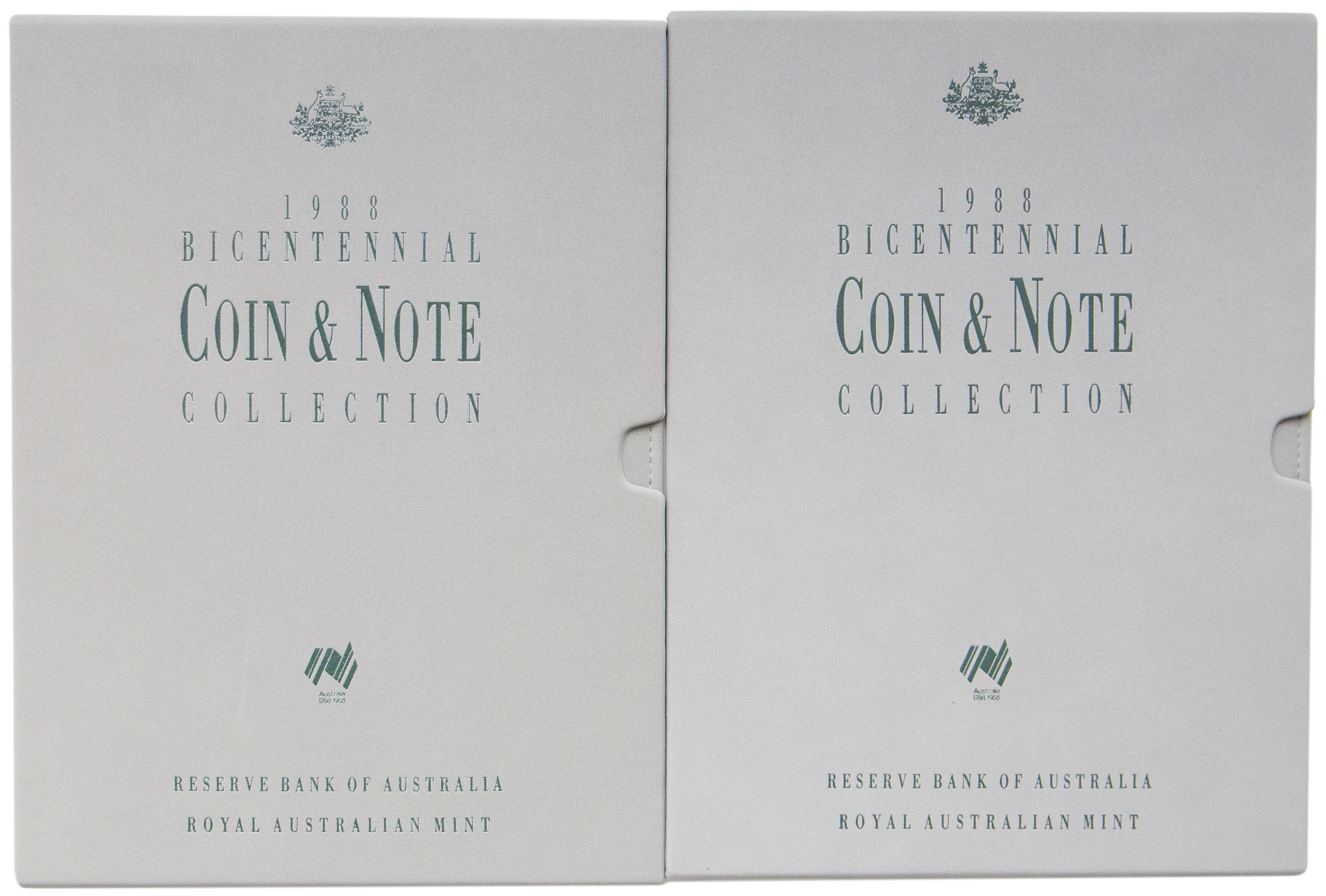 Elizabeth II, Bi-Centennial Coin/Note Folders, 1988, UNC