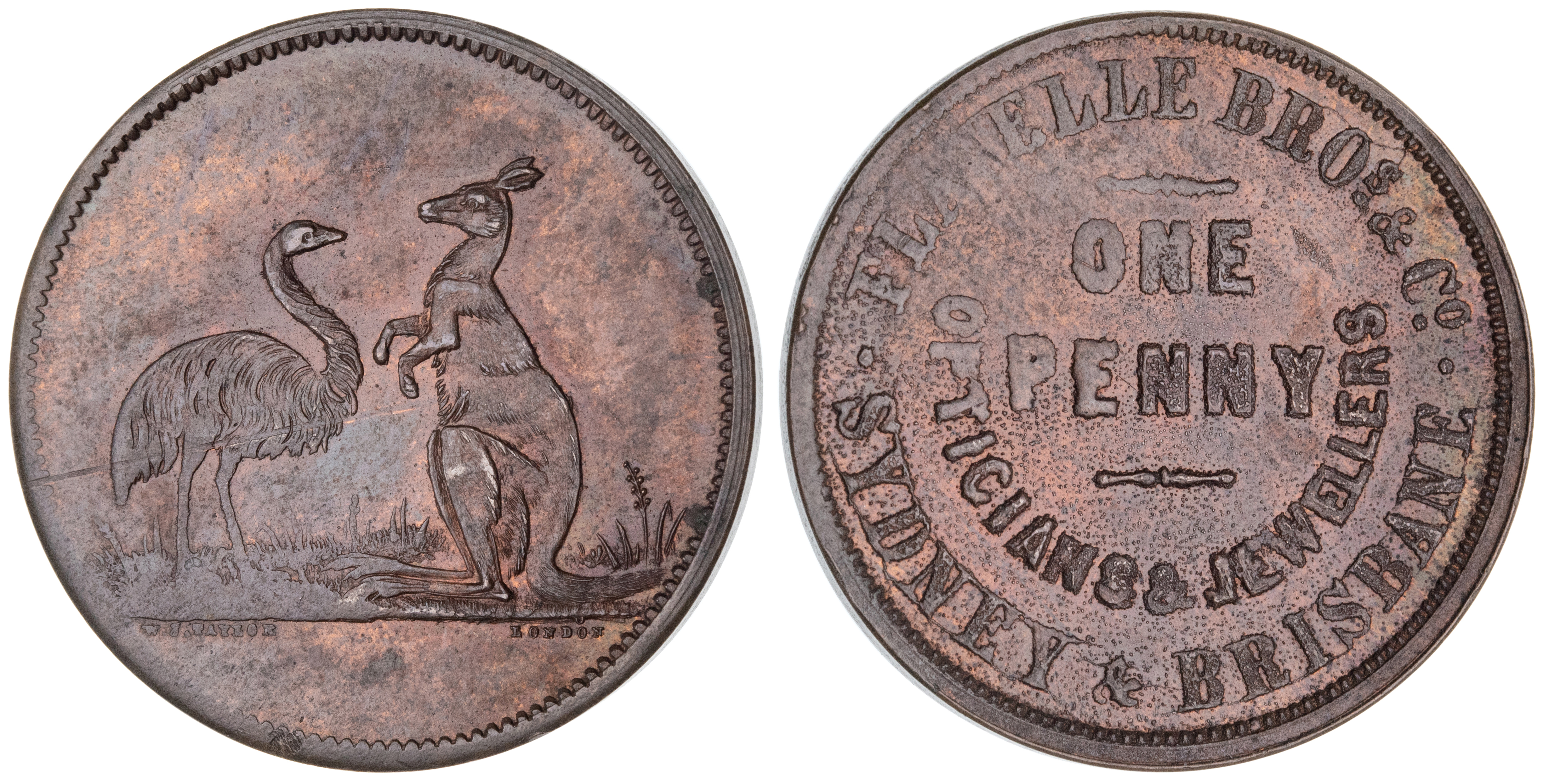 Brisbane, Queensland, Flavelle Bros, Penny, ND, aUNC
