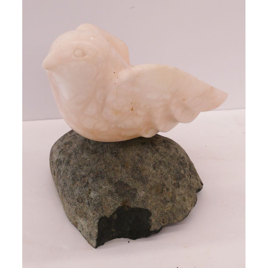 Tracy Powell Alabaster Bird Sculpture- 8''