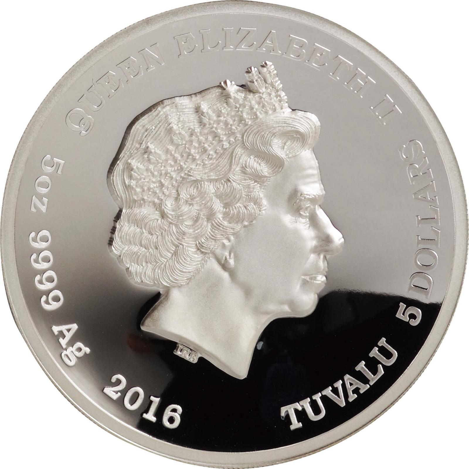 ウルトラマン銀貨（5オンス ハイレリーフ銀貨） 5ツバルドル銀貨 2016 
