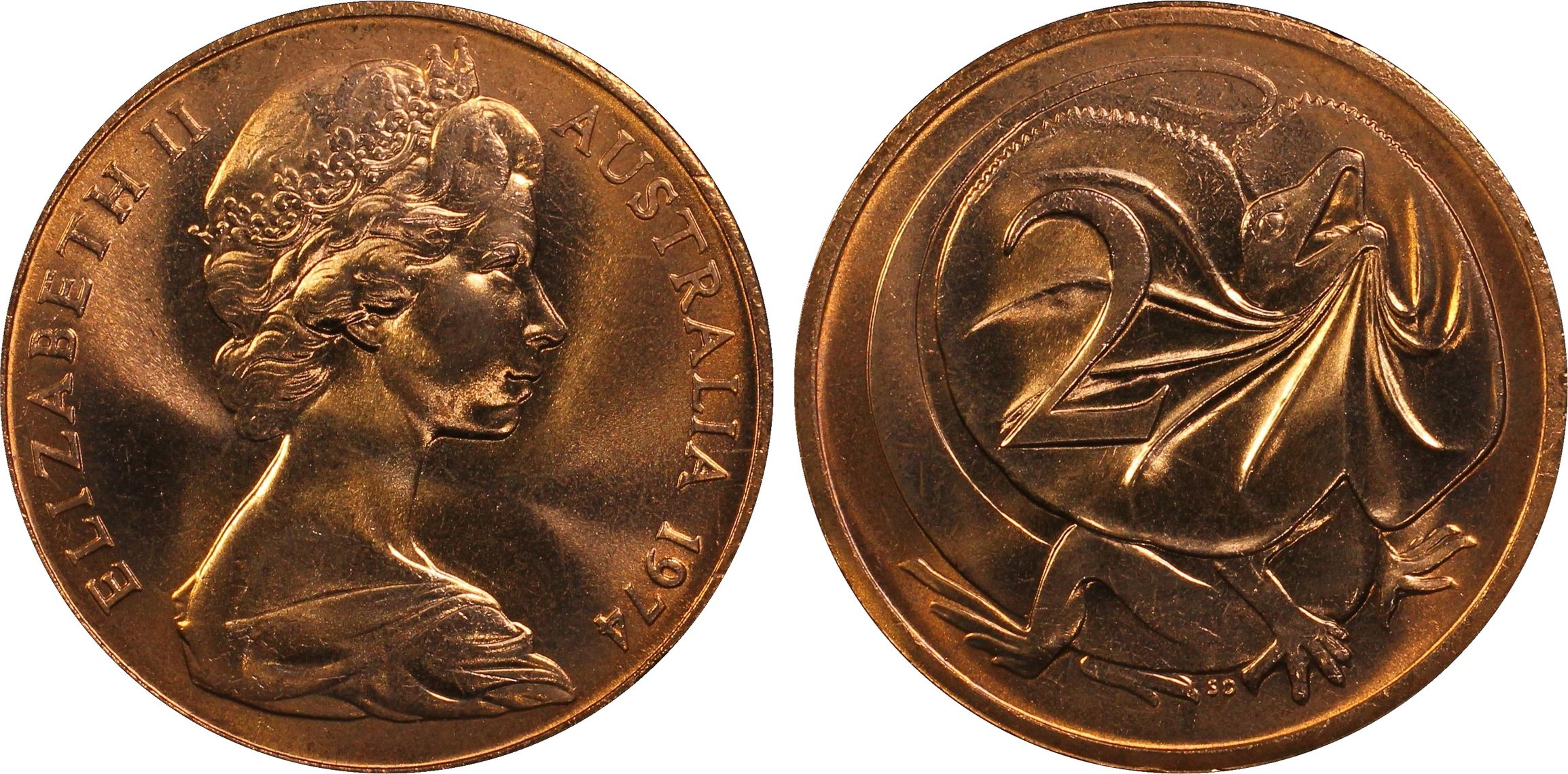 Two Cent, 1974, PCGS MS66RD
