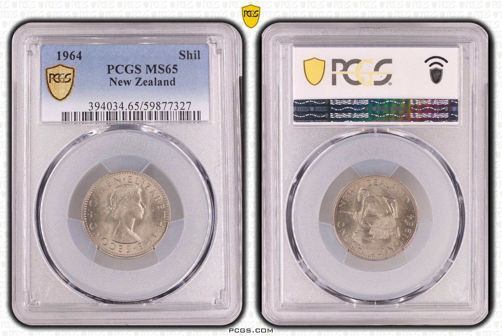New Zealand , Shilling, 1964, PCGS MS65