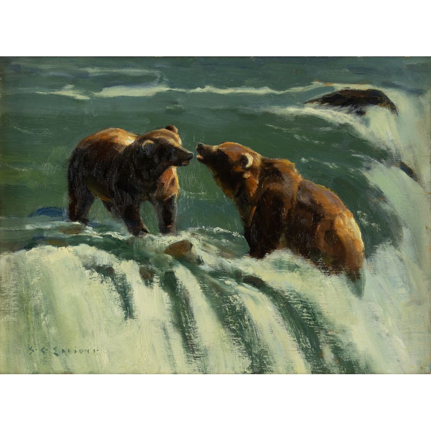 Stephen C. Elliott (1943- ): Brooks Falls, 1997