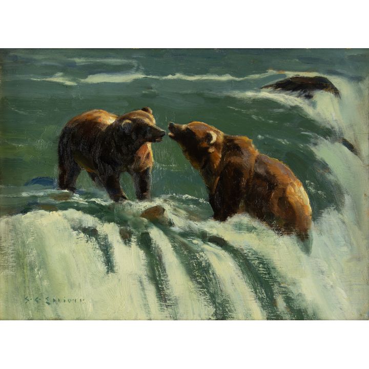 Stephen C. Elliott (1943- ): Brooks Falls, 1997
