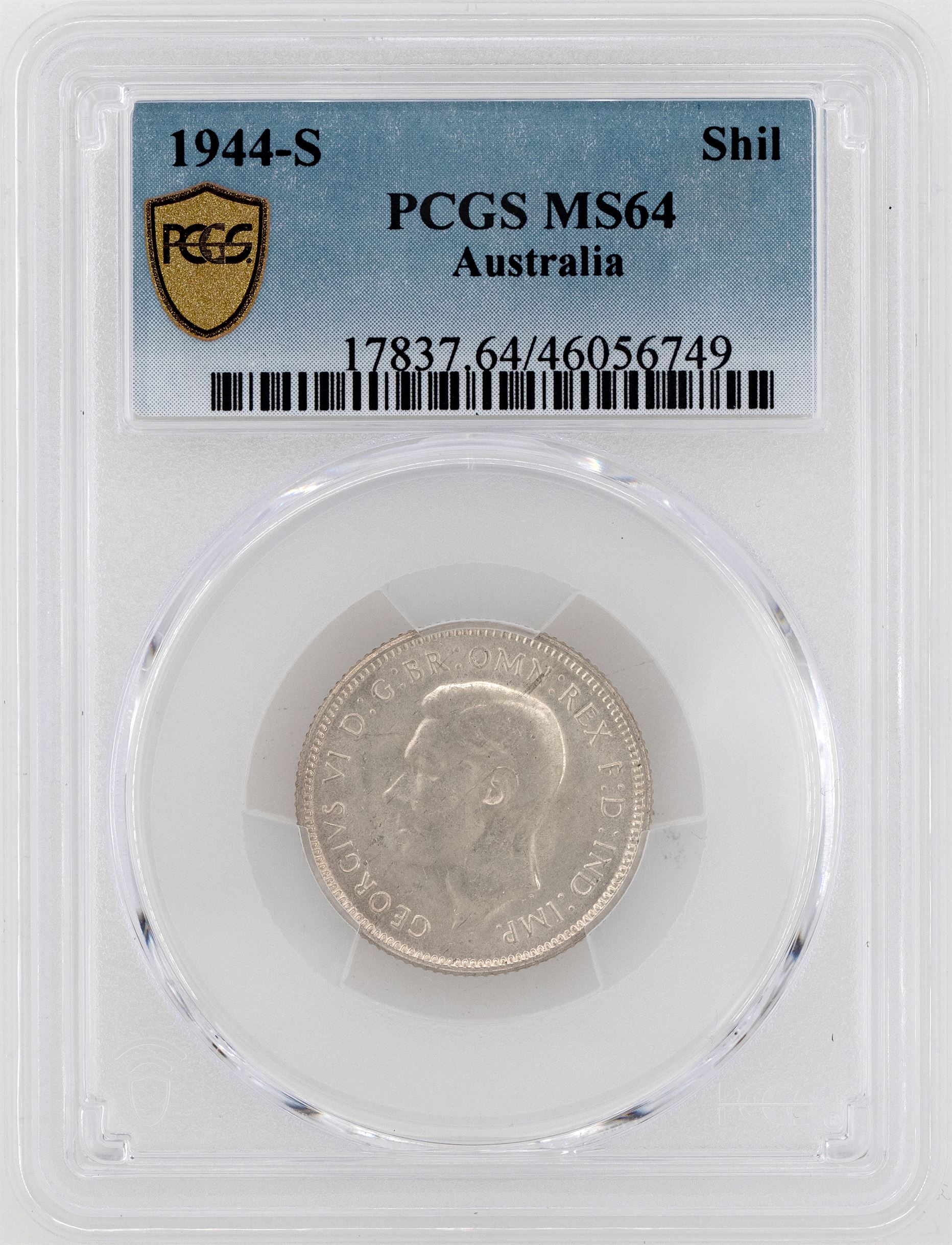 1944-S Australia Shilling PCGS - MS64 -749