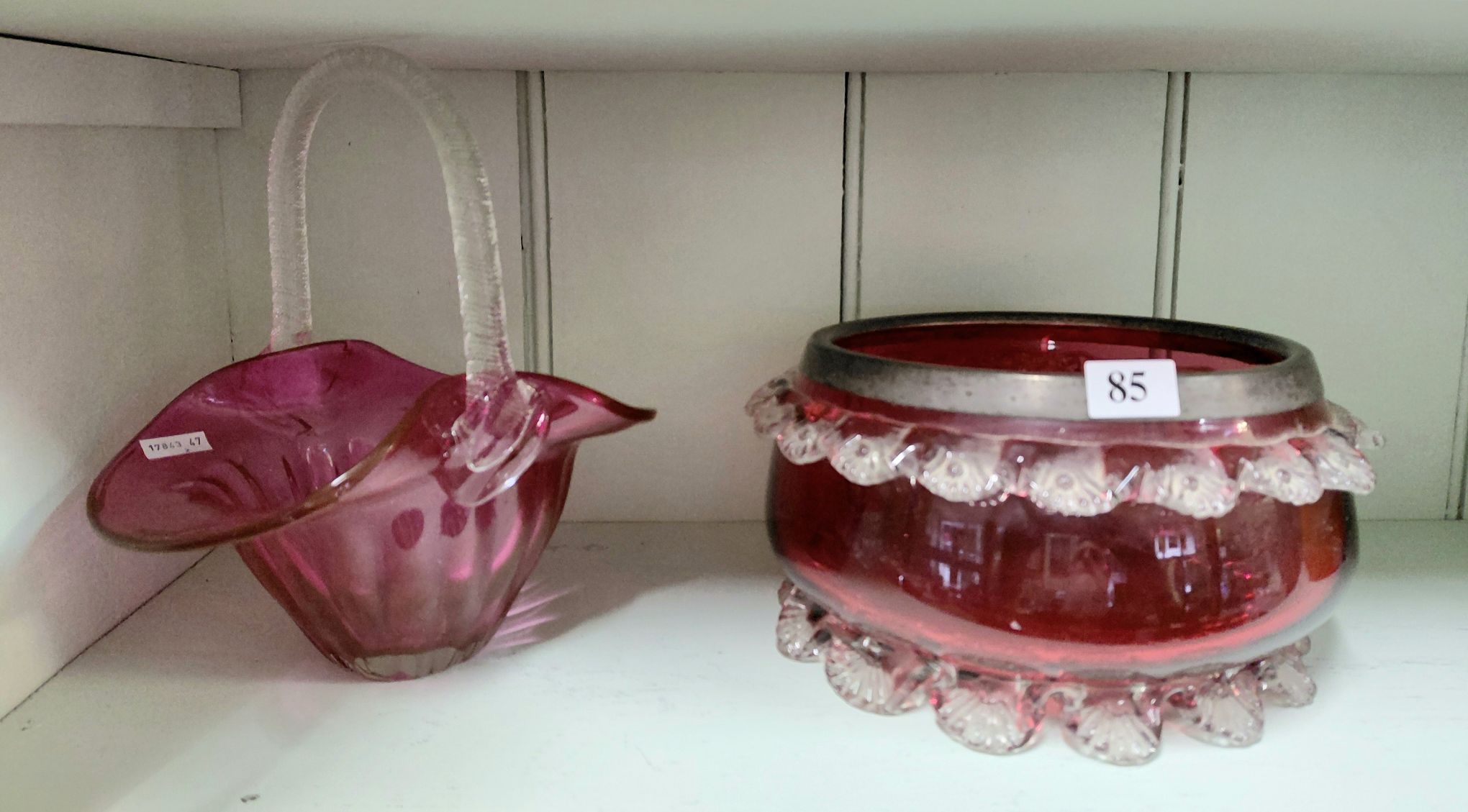 85 · CRANBERRY/RUBY GLASS