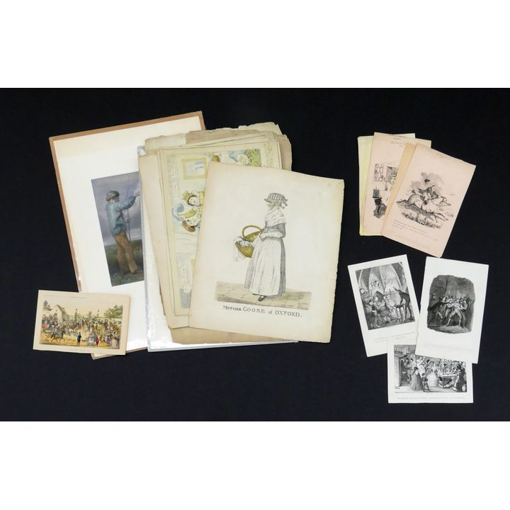 Group Antique English Lithographs Etc- largest 18x12''