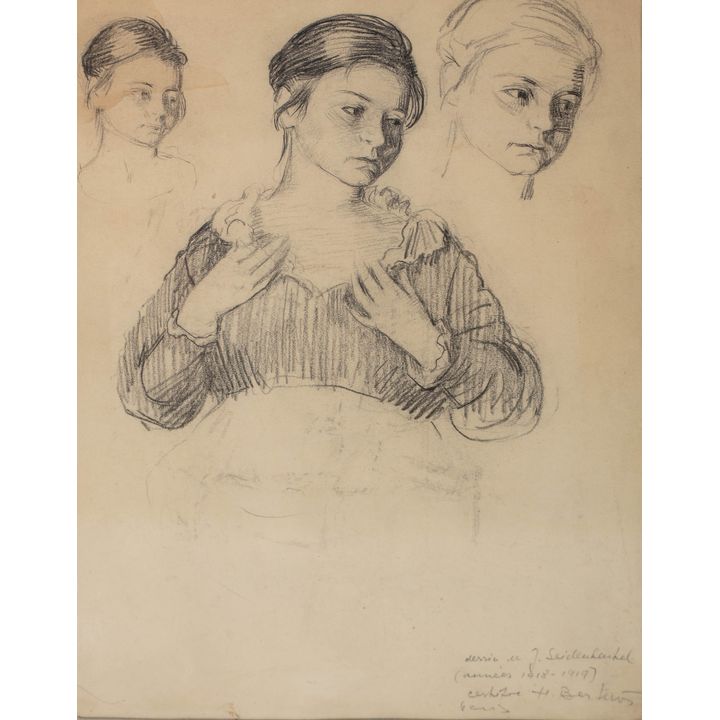 Józef Seidenbeutel | Studium głowy kobiety, 1918/1919