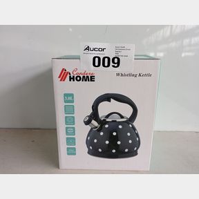 CONDERE - STAINLESS STEEL WHISTLING STOVETOP KETTLE - WHITE - 3L -