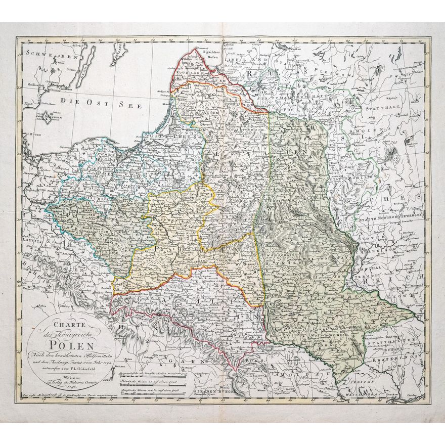 Franz Ludwig Güssefeld | Charte des Königreichs Polen
