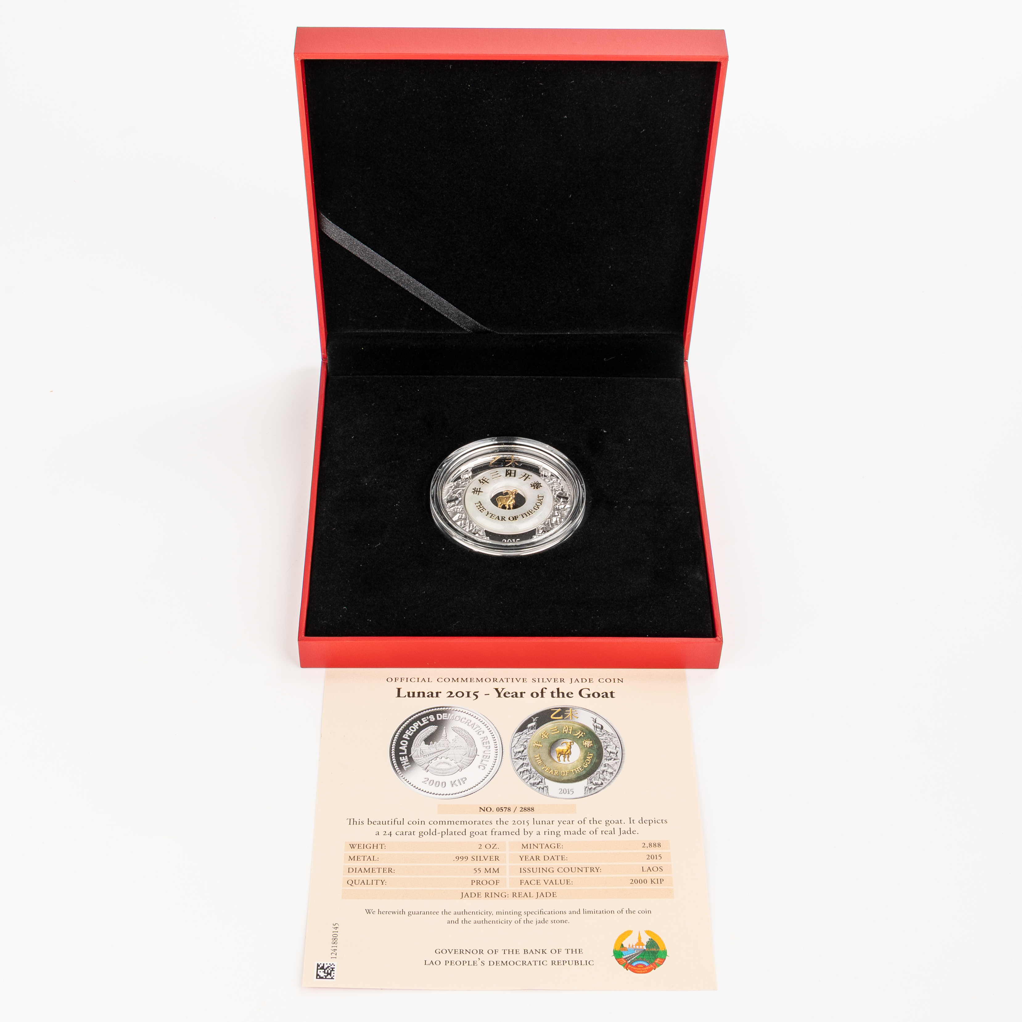 Laos, Lunar Year of the Goat, Two Thousand KIP, 2015, FDC