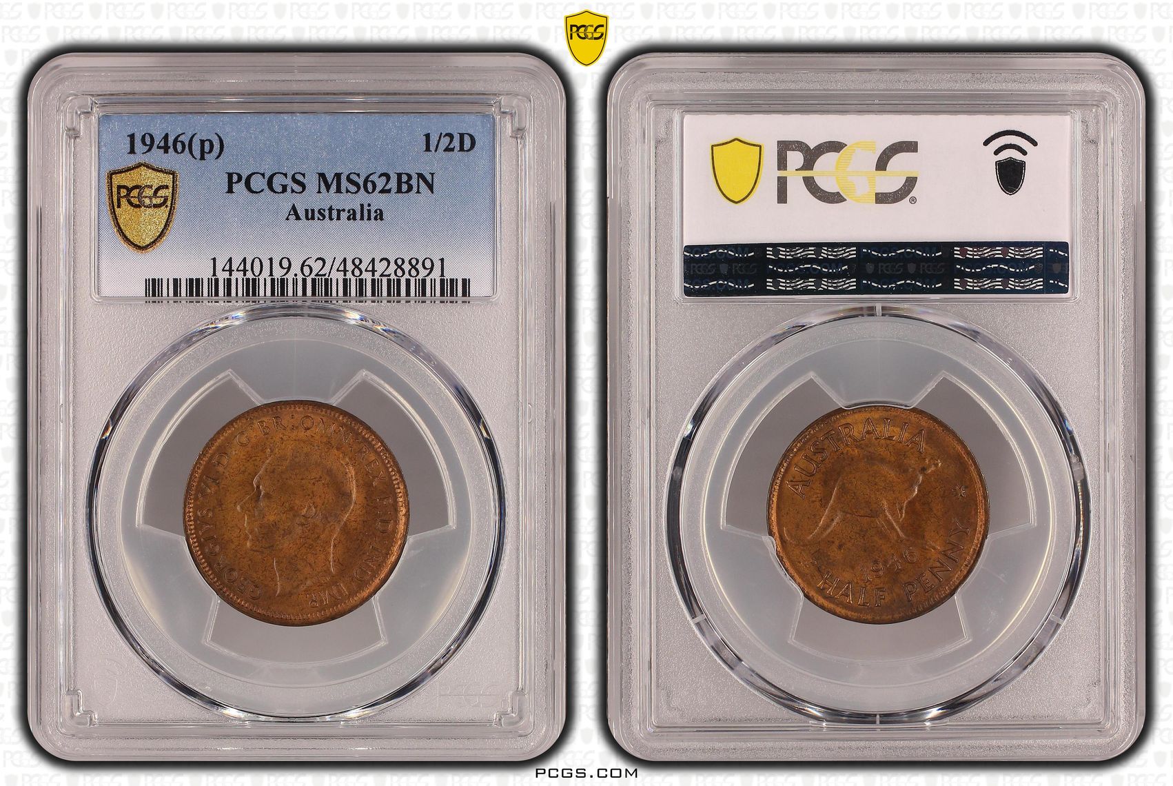 Halfpenny, 1946(p), PCGS MS 62BN