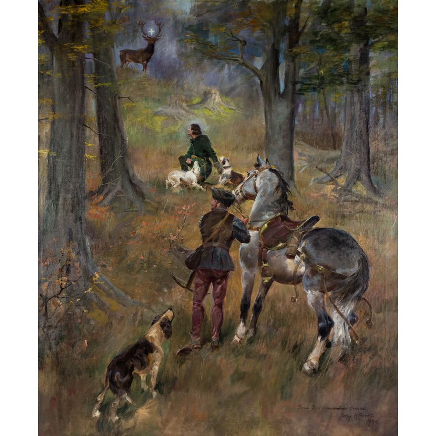 Jerzy Kossak | Wizja Św. Huberta, 1934 r.