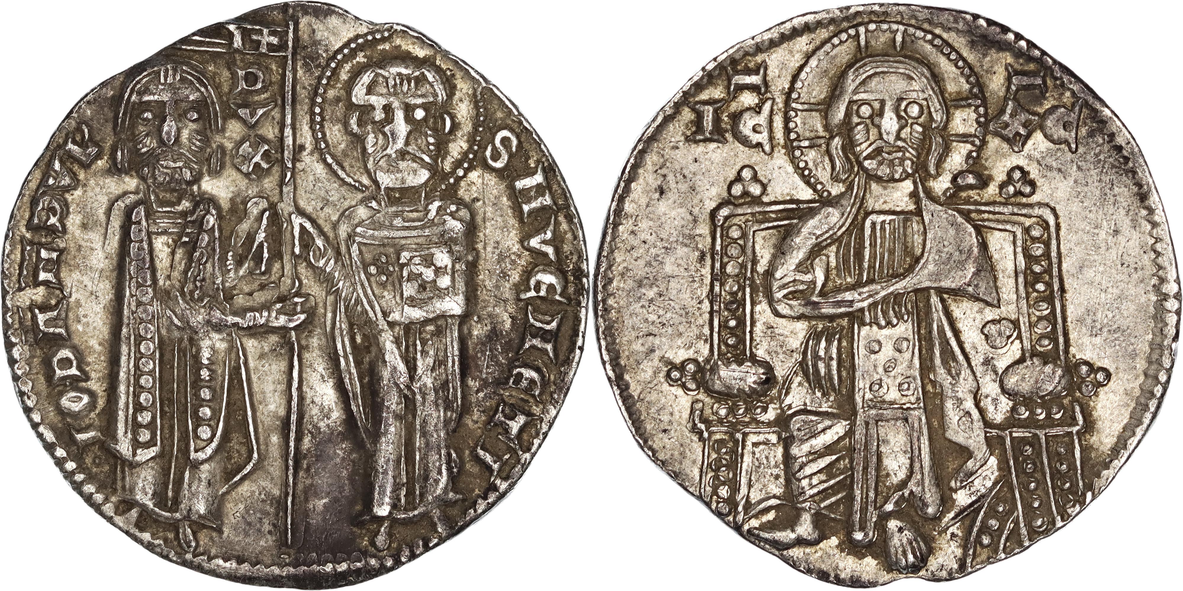 Republic of Venice, Giovanni Dandolo, Silver Grosso, 1280-1289 AD, gVF