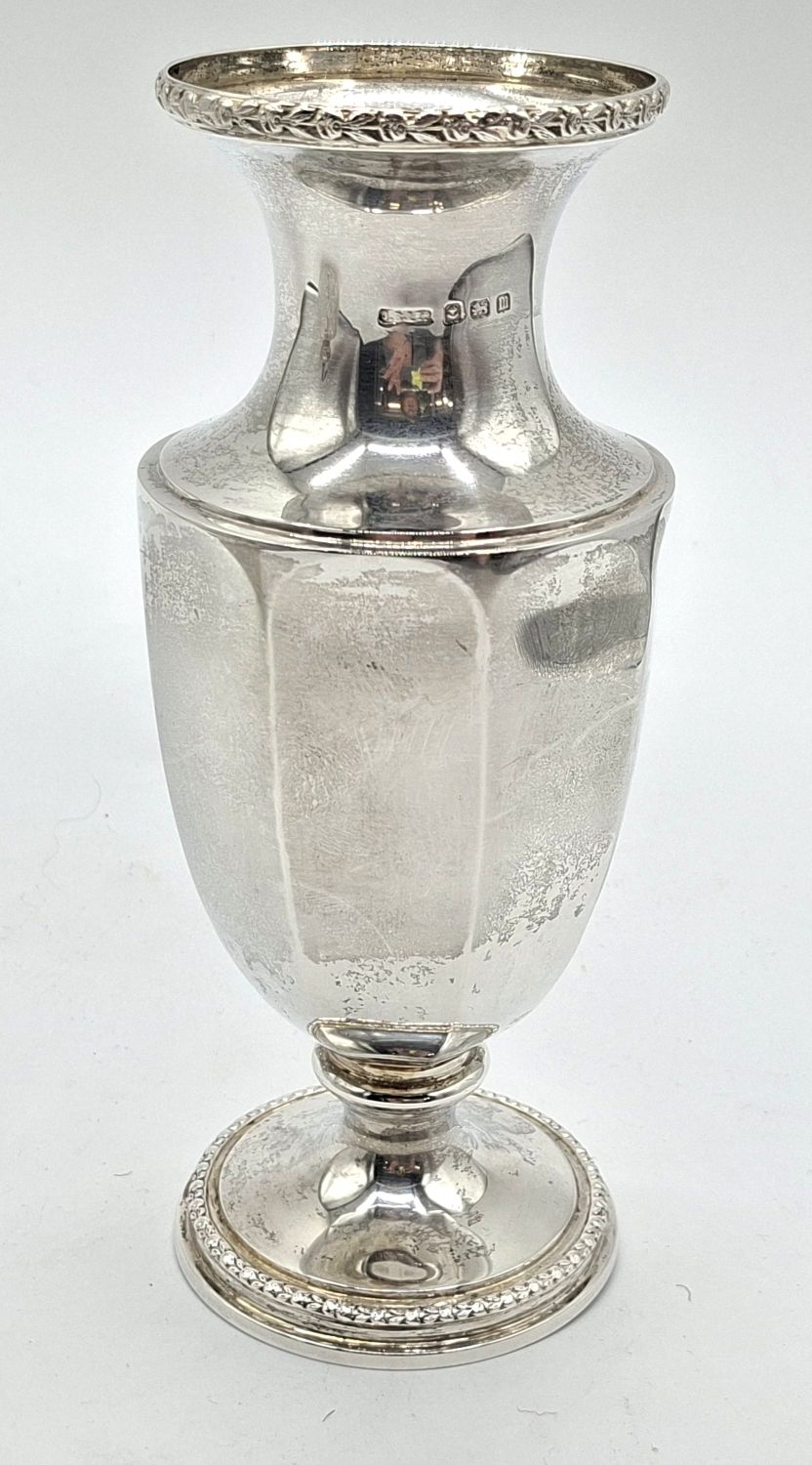 177 · EDWARDIAN STERLING SILVER VASE