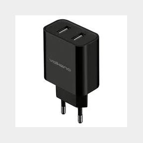 Volkano 3.1A Dual Output Charger with 2 Charging Cables :Cupla Series -(USB-TYPE C CABLE NOT INCLUDED)-51728/515 B2 (S4)