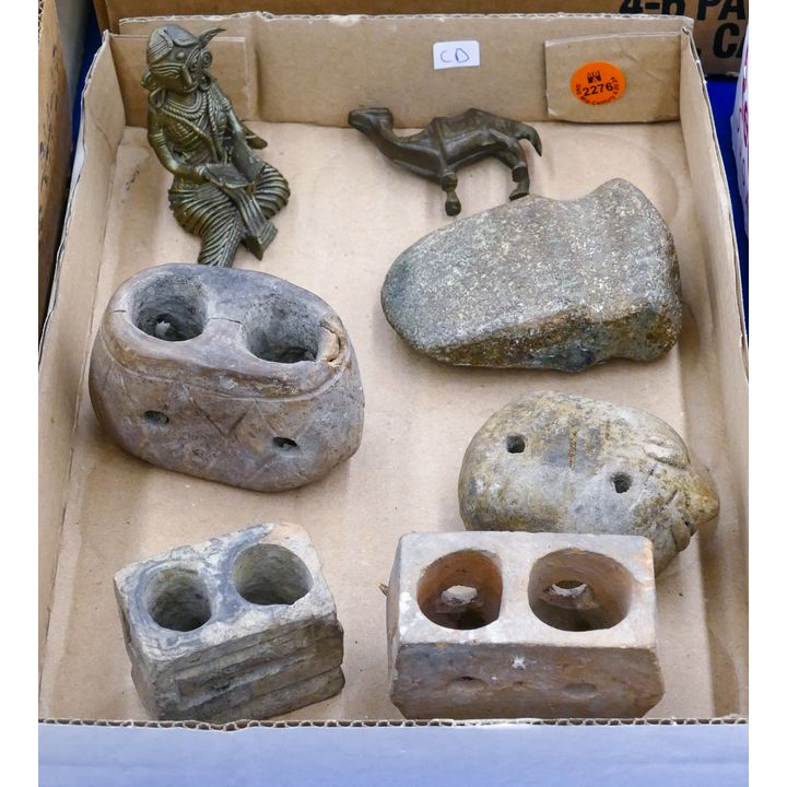 Box Native Stone Axe Head etc.
