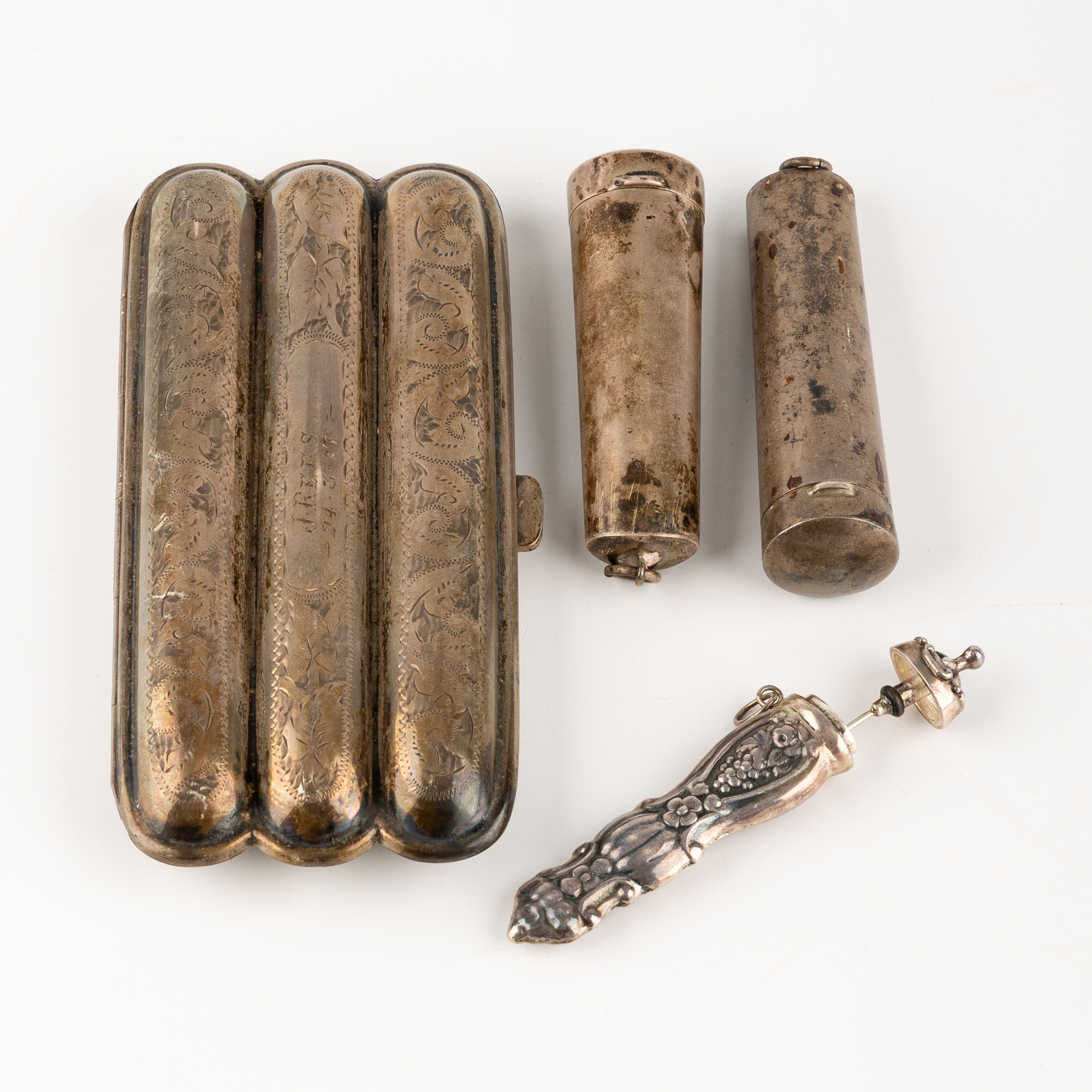 199 · Sterling Silver Cigar Case,  Fine