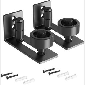 SMARTSTANDARD SLIDING BARN DOOR FLOOR GUIDE FOR BOTTOM ADJUSTABLE ROLLER - 8 SETUP OPTIONS FOR DIYERS - FLUSH DESIGN BOTTOM FLAT B