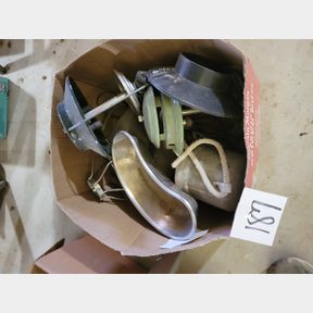 Coleman lantern parts and stainless medical pan