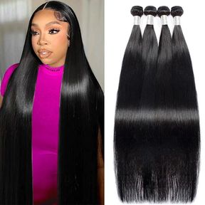 BELEXTENS 12A Straight Bundles Human Hair 18 20 22 24 Inch Bundles Natural Black