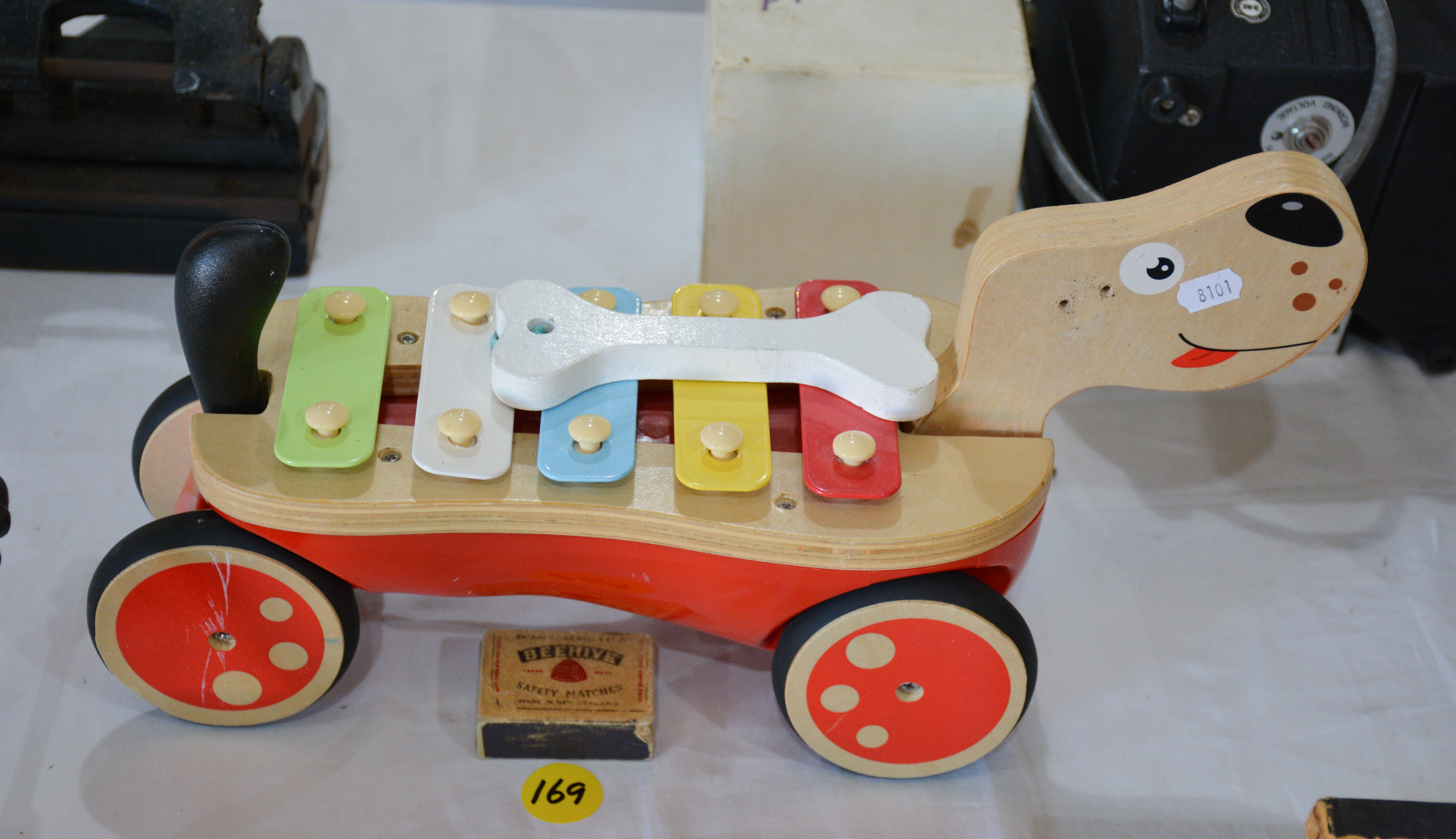 Wood Childs Dog Xylophone Toy — sold at auction in New Zealand for $10