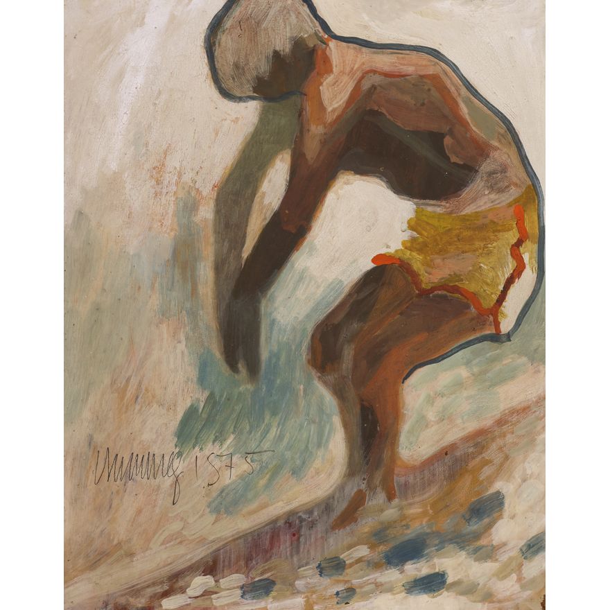 William Cumming ''Surfer'' 1975 Tempera