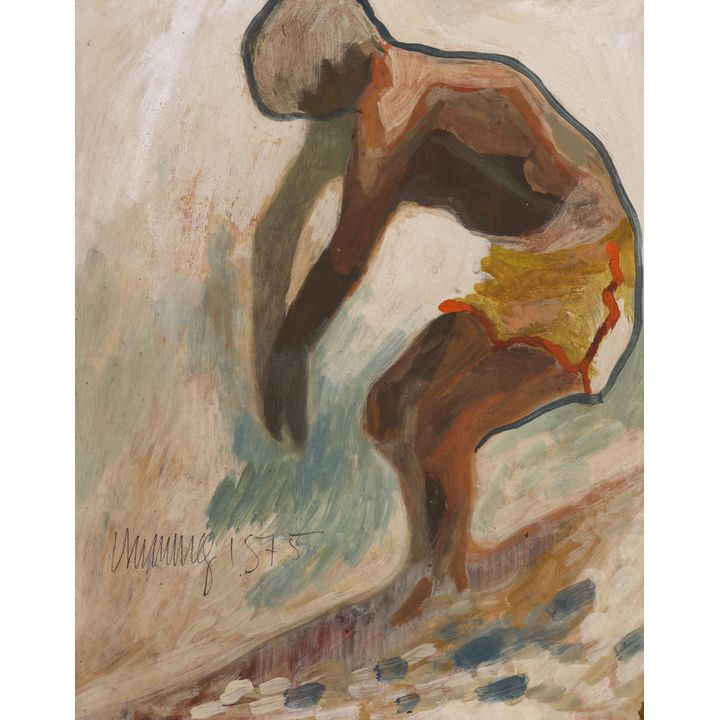 William Cumming ''Surfer'' 1975 Tempera