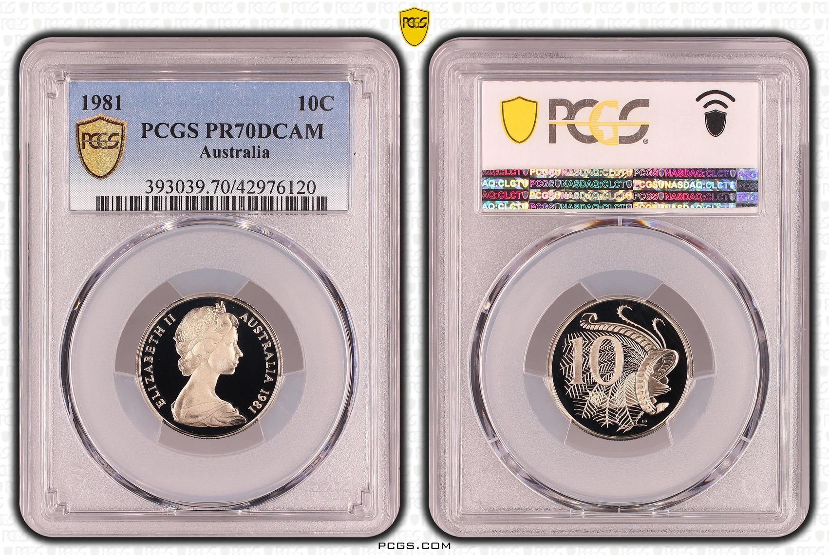 Elizabeth II, Ten Cent, PR70DCAM , 1981 PCGS POP - 19/0