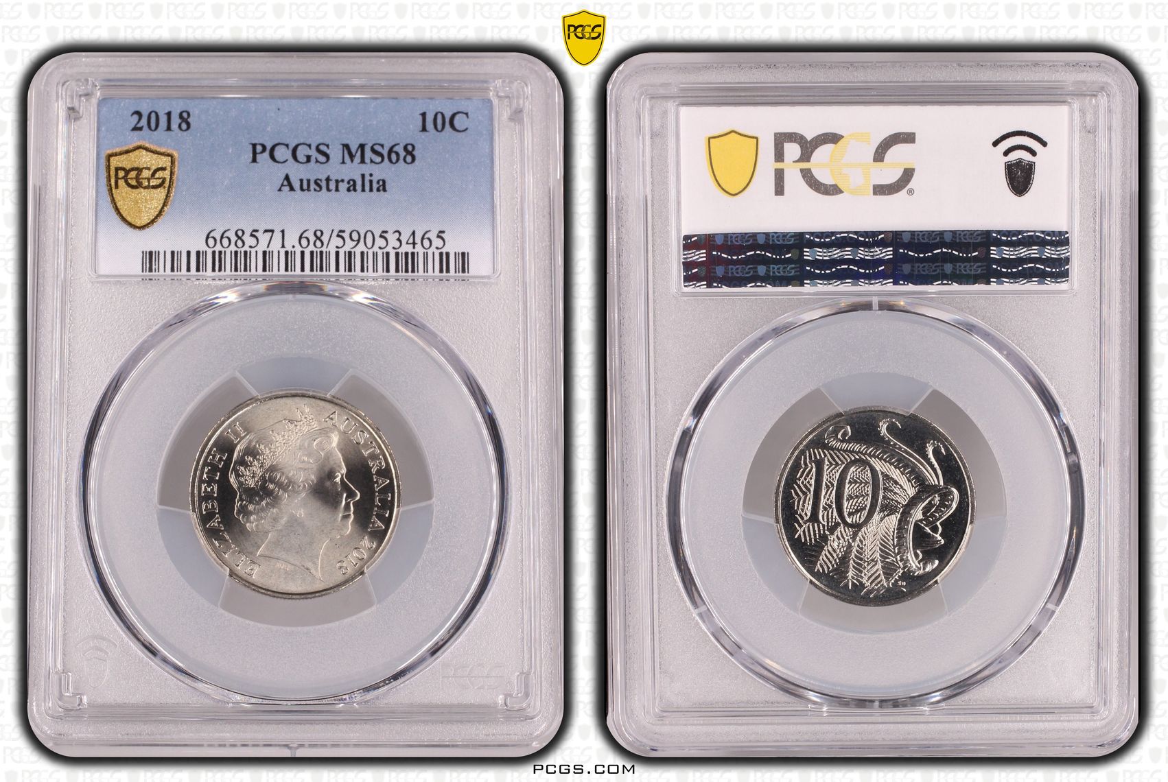 POP 5/0, Ten Cent, 2018, PCGS MS68