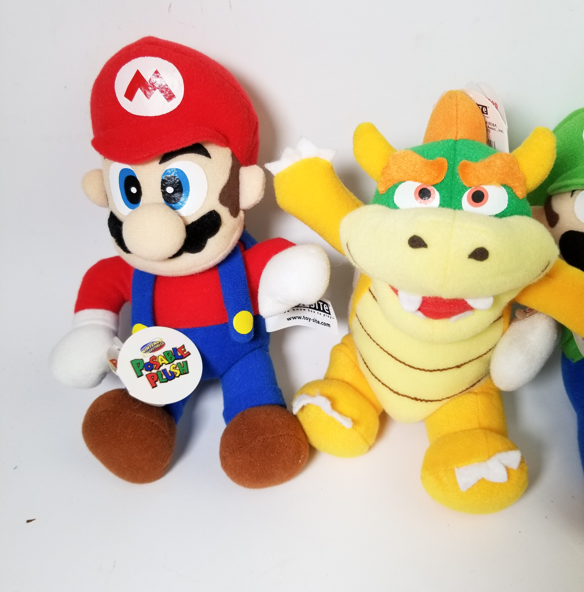 Rare Toysite Mario Plush Vintage Super Mario, Luigi, Yoshi Bowser