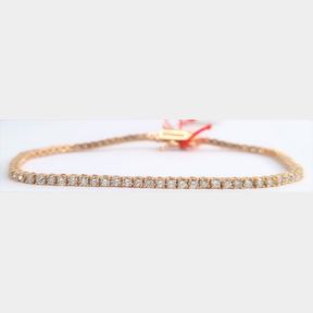2.180CT DIAMONDS COLOUR IJ CLARITY VS/SI IN ROSE GOLD TENNIS BRACELET - 51543/47