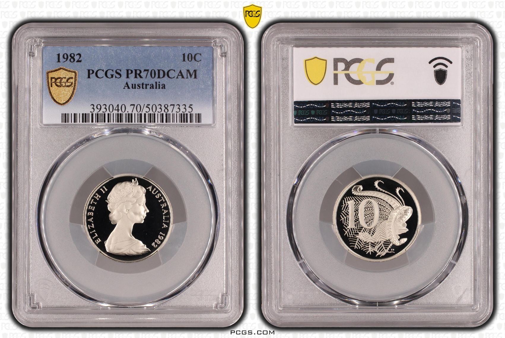 Ten Cent, 1982, Pcgs Pr70dcam