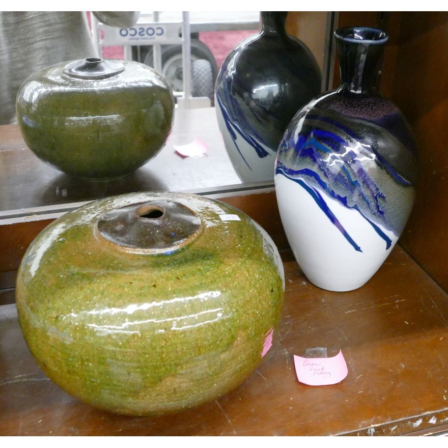 2pc NW Studio Pottery Vases- 6'' and 10''