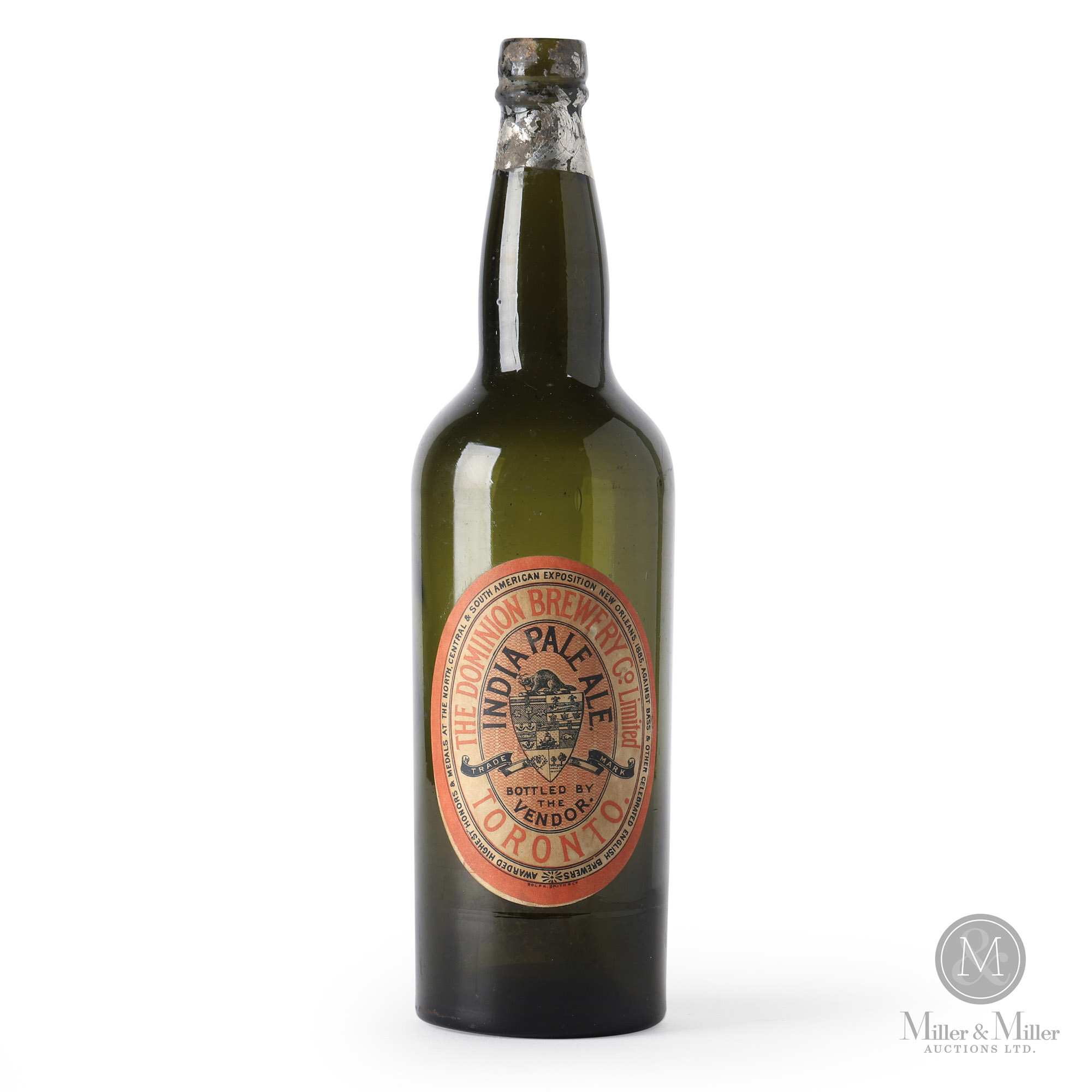 Dominion Brewery Indian Pale Ale Labeled Bottle | Miller & Miller ...
