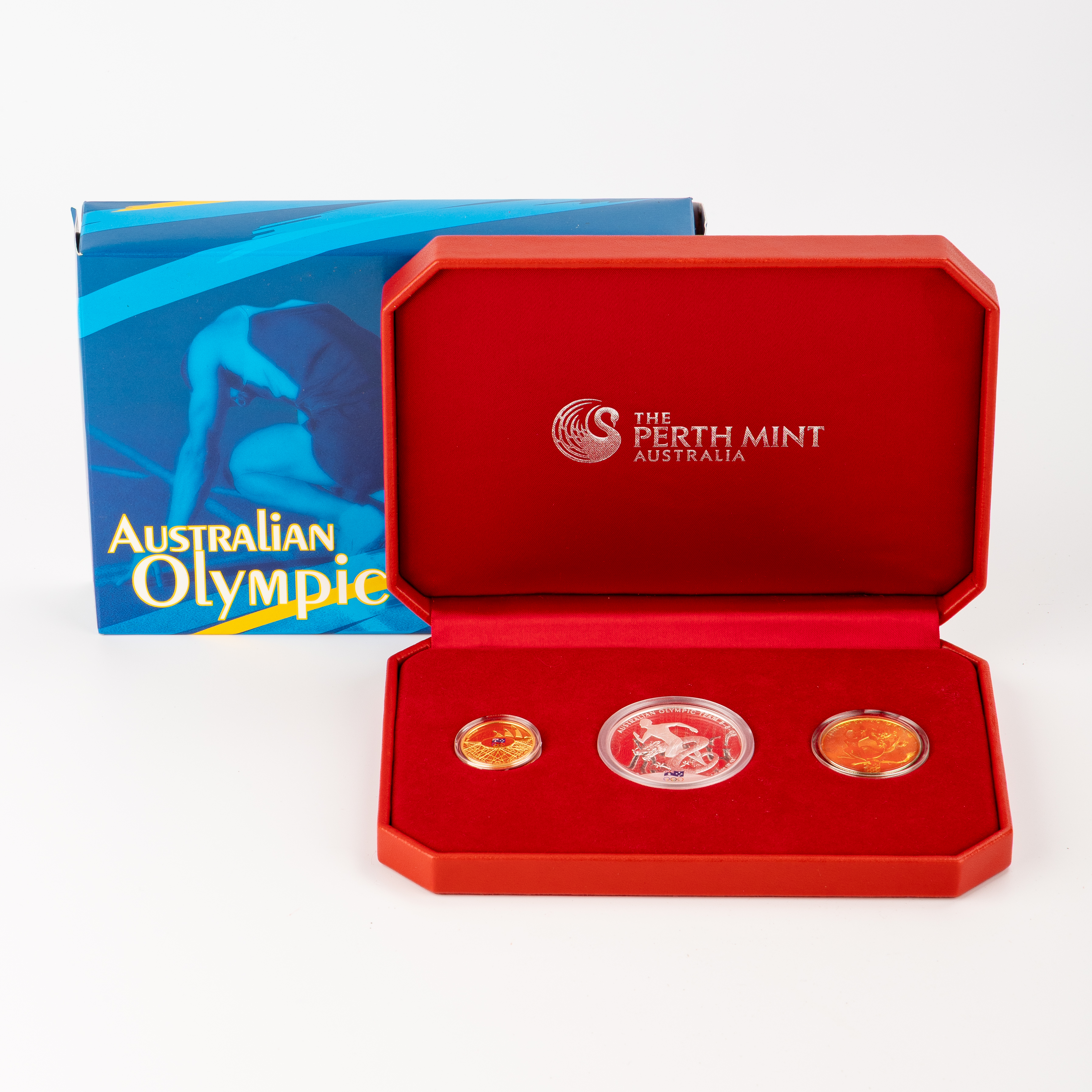 48 · Beijing Olympics Three-Coins Set - Gold, Silver & AlBr, 2008