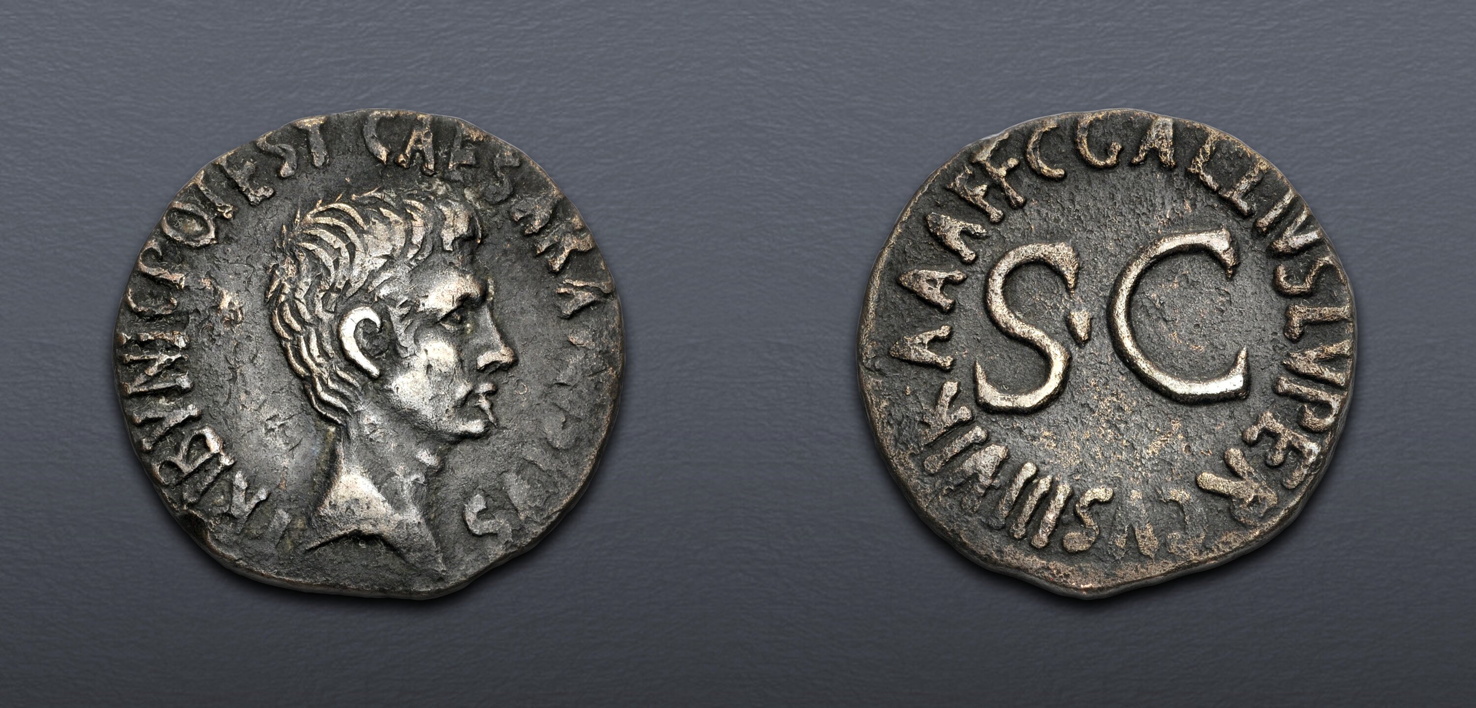 Augustus. 27 BC-AD 14. Æ As (27mm, 10.46 g, 12h). Rome mint; C. Gallius ...