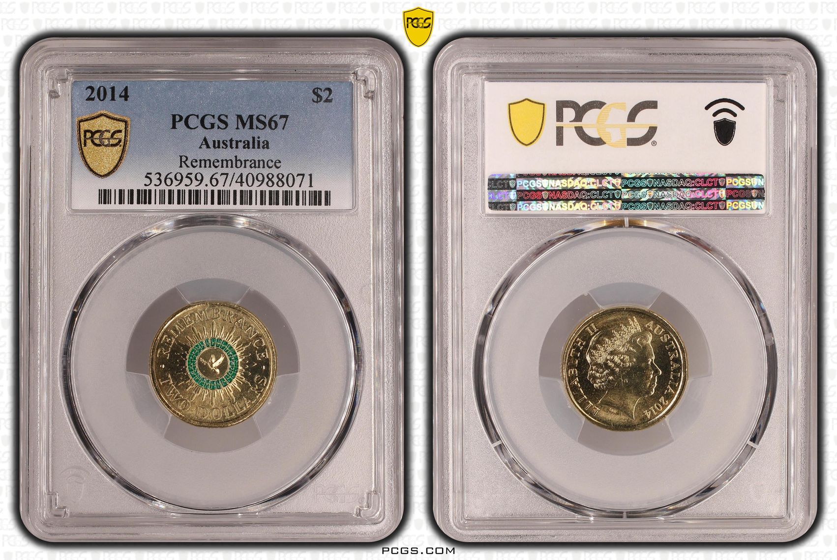 Elizabeth II, Two Dollar, 2014, MS67